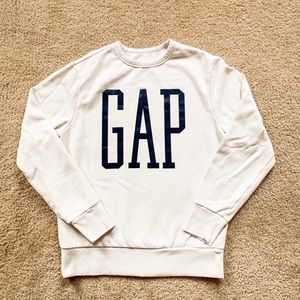 Gap Womens Off White Crewneck